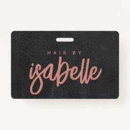 Minimalistisch Hair Stylist Dusty Pink Script Blac Ausweis