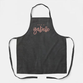 Minimalistisch Hair Stylist Dusty Pink Script Blac Schürze