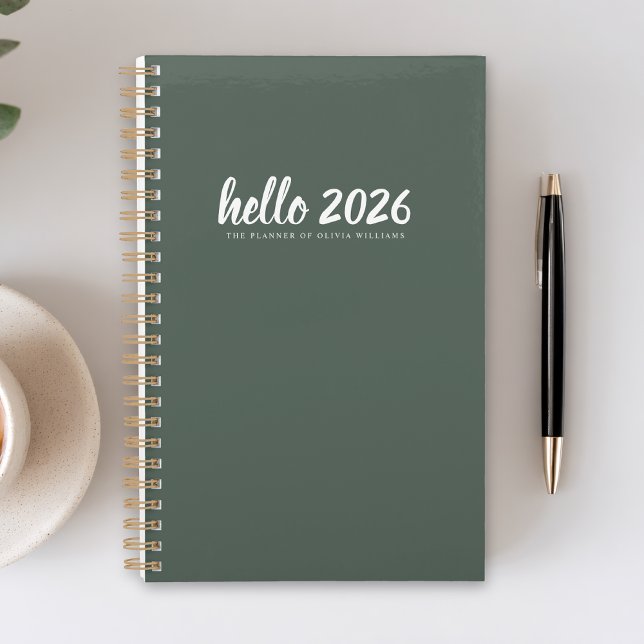 Minimalistisch Hallo 2026 GreenPlanner Planer (Von Creator hochgeladen)
