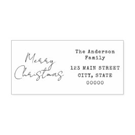 Minimalistisch handgeschriebene frohe Weihnachten Permastempel