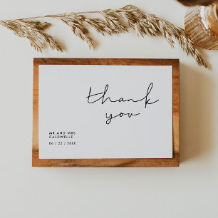 Minimalistisch handschriftlich Dankeschön Karte