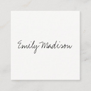 Minimalistisch / handschriftlich quadratische visitenkarte