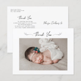 Minimalistisch Hearts Baby Dusche Vielen Dank Baby Postkarte