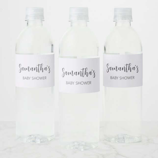 Minimalistisch Hello Baby Moderne Babydusche (Flaschen)