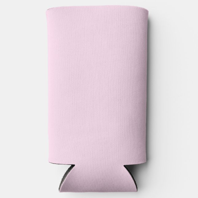 Minimalistisch hellrosa Farbe Selters Dosenkühler (Vorderseite)