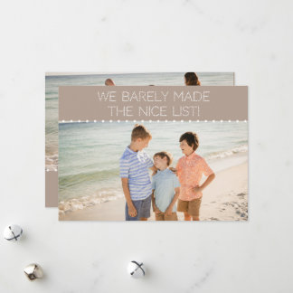Minimalistisch Humorvolle Nizza Liste Kinder zwei Feiertagskarte