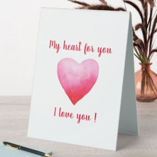 Minimalistisch Ich Liebe dir der Valentinstag Tischaufsteller