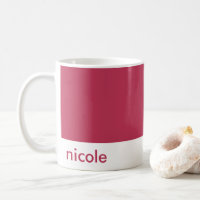 Minimalistisch Ihren Namen Red Magenta personalisi