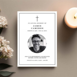 Minimalistisch in der Liebe Erinnerung Beerdigung  Einladung