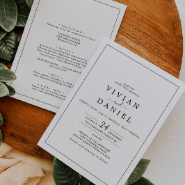 Minimalistisch in einer Hochzeit Einladung