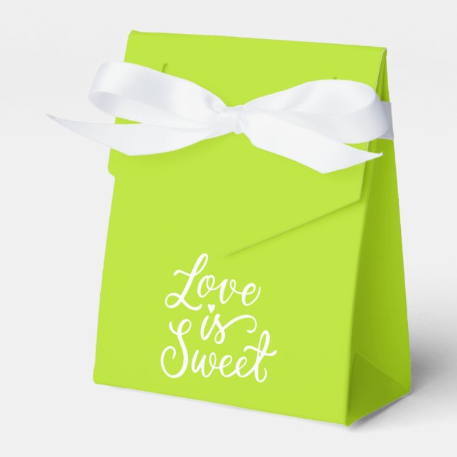 Minimalistisch in Lime Green Wedding Geschenkschachtel (Vorderseite)