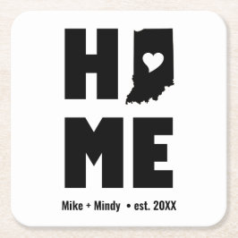 Minimalistisch Indiana Zuhause Personalisiert Rechteckiger Pappuntersetzer