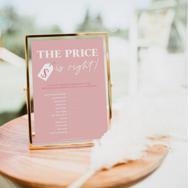 Minimalistisch ist der Preis für ein süßes Girl-Ba Einladung (Von Creator hochgeladen)