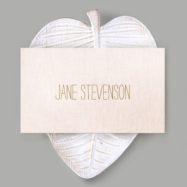 Minimalistisch ist Sweet Light Pink Linen Look Visitenkarte (Von Creator hochgeladen)