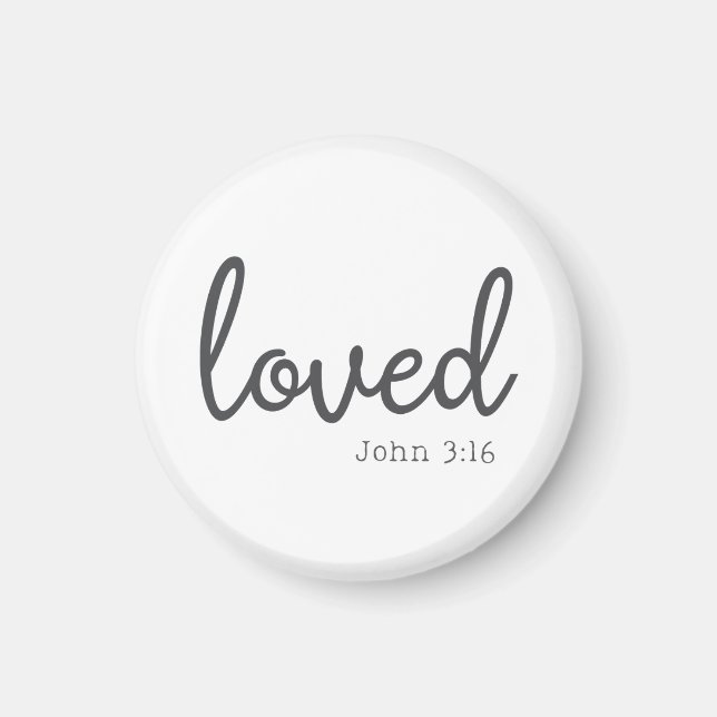 Minimalistisch John 3:16 Liebe Magnet (Vorne)