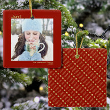 Minimalistisch JoSimple Christmas Holiday Foto Red