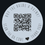Minimalistisch kaufen die Braut einen trinken QR-C Runder Aufkleber<br><div class="desc">Modernes und elegantes Design bedruckt Minimalistisch Kaufen Sie The Bride A Drink QR Code Round Aufkleber,  die mit Ihrem Text angepasst werden können. Bitte klicken Sie auf den Button "Anpassen" und verwenden Sie unser Designwerkzeug,  um diese Vorlage zu ändern. Karo im Grafikdesign-Store für andere Produkte,  die diesem Design entsprechen!</div>