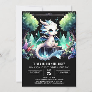 Minimalistisch Kids Dragon Birthday Einladung