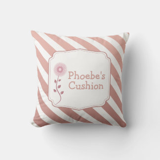 Minimalistisch Kids Rose Gold Streifen anpassbar Kissen