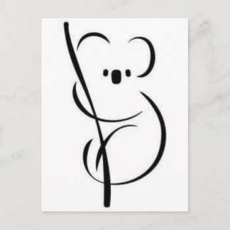 Minimalistisch Koala Postkarte