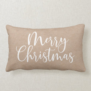 Minimalistisch Kraft Frohe Weihnachtsschrift Lendenkissen