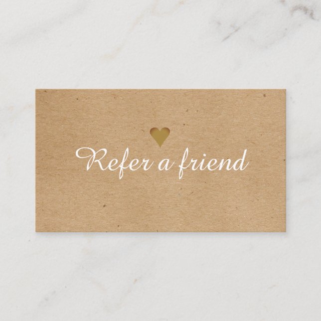 Minimalistisch Kraft Modern Loyalty-Referenz-Karte Empfehlungskarte (Vorderseite)