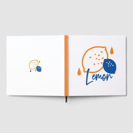 Minimalistisch Lemon Line Art - Moderne Zitrusfrüc Gästebuch