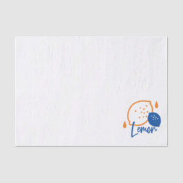 Minimalistisch Lemon Line Art - Moderne Zitrusfrüc Seidenpapier