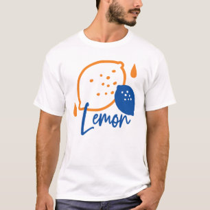 Minimalistisch Lemon Line Art - Moderne Zitrusfrüc T-Shirt