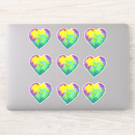 Minimalistisch Liebe du Regenbogen Valentinstag Aufkleber