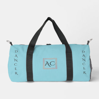 Minimalistisch Light Blue Monogram Dancer Duffle Bag