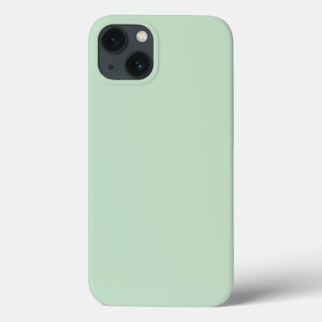 Minimalistisch Light Celadon Green Schlicht Solid  Case-Mate iPhone Hülle (Rückseite)