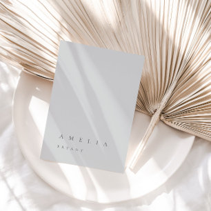 Minimalistisch Light Slate Blue Gast Name Platzkar