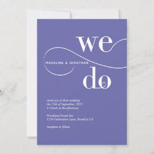 Minimalistisch Lila machen wir kalligraphische Hoc Einladung