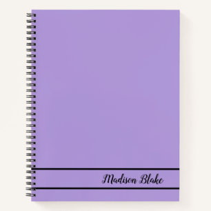 Minimalistisch Lila Pastel, benutzerdefinierbarer  Notizbuch