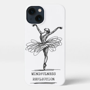 Minimalistisch Line Art Ballerina Tanz Design iPhone Hülle
