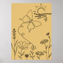 Minimalistisch Line Art Poster