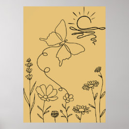 Minimalistisch Line Art Poster