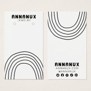 Minimalistisch Lines Cool Earring Juwelier Display