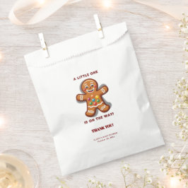 Minimalistisch Little One Gingerbread Baby Dusche Geschenktütchen
