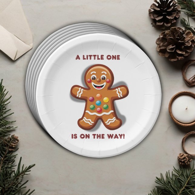 Minimalistisch Little One Gingerbread Baby Dusche Pappteller (Von Creator hochgeladen)