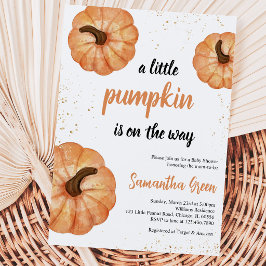 Minimalistisch Little Pumpkin Baby Dusche Einladung