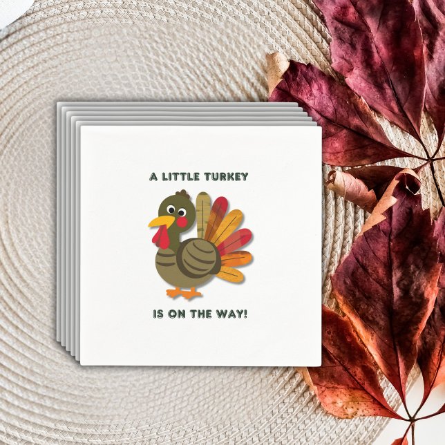 Minimalistisch Little Turkey Babydusche Serviette (Von Creator hochgeladen)