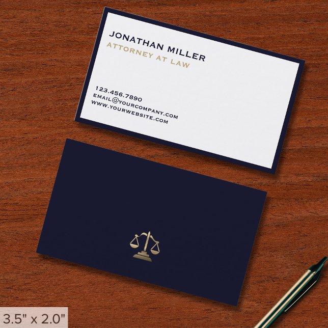 Minimalistisch Luxury Lawyer Visitenkarte (Von Creator hochgeladen)