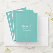 Minimalistisch Luxus-Boutique Aquamarin/weiß