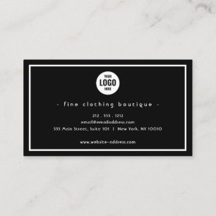 Minimalistisch Luxus Boutique Black/Ivory Business Visitenkarte