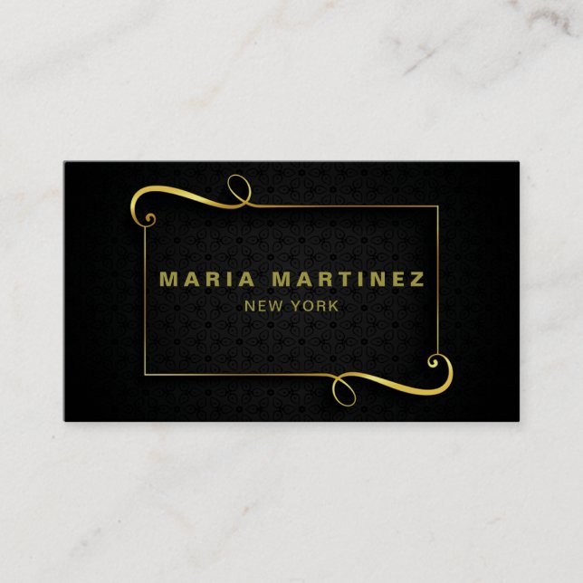 Minimalistisch Luxus Boutique Black Visitenkarte (Vorderseite)