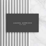 Minimalistisch Luxus Boutique Dunkelgrau Visitenkarte<br><div class="desc">Ein elegantes und raffiniertes Design steigert Ihren Namen oder Firmennamen durch minimales und modernes Design. Der dunkelgraue Hintergrund verleiht dieser klassischen Visitenkartenvorlage ein ausgeprägtes Gefühl. © 1201AM CREATIVE</div>