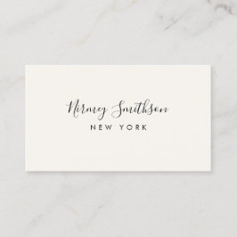 Minimalistisch Luxus Boutique ElfenbeinVisitenkart Visitenkarte