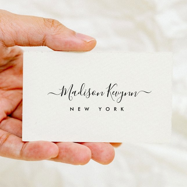 Minimalistisch Luxus Boutique ElfenbeinVisitenkart Visitenkarte (Von Creator hochgeladen)